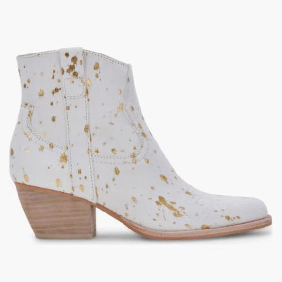 Dolce Vita Womens Silma Gold Multi Bootie Boots Size: 9 NIB - Picture 1 of 10